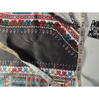 GM Fashion USA One Size Black Dashiki Print Maxi Dress Tunic Top - Thumbnail 6
