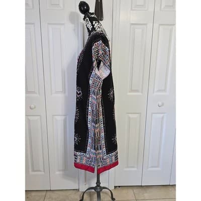 GM Fashion USA One Size Black Dashiki Print Maxi Dress Tunic Top - Thumbnail 10