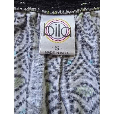 Bila Womens Small Boho Geometric Tribal Print Sequin Crochet Sleeveless Top - Thumbnail 3