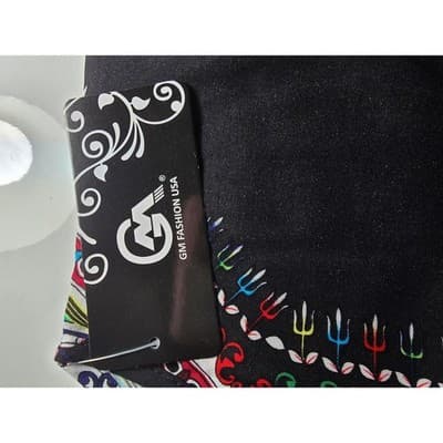 GM Fashion USA One Size Black Dashiki Print Maxi Dress Tunic Top - Thumbnail 3