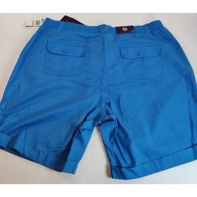 Gloria Vanderbilt Amanda Blue Plus Size 24W Cuffed Shorts New With Tags - Thumbnail 2