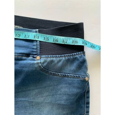 Seven 7 Women's Plus Size 16W Stretch Denim Jeans Shorts Blue - Thumbnail 9