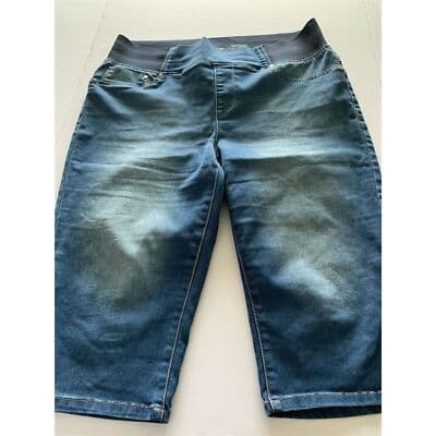 Seven 7 Women's Plus Size 16W Stretch Denim Jeans Shorts Blue - Thumbnail 10