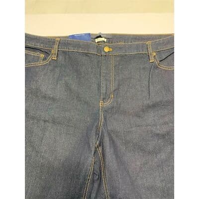 Liz Claiborne Women's Plus Size 22 Bootcut Jeans Dark Blue Denim - Thumbnail 3