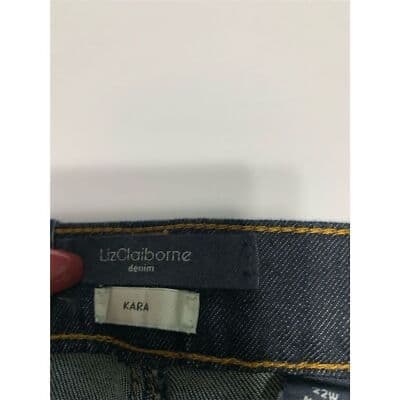 Liz Claiborne Women's Plus Size 22 Bootcut Jeans Dark Blue Denim - Thumbnail 9