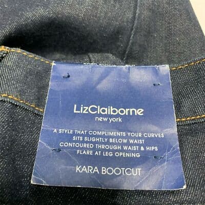 Liz Claiborne Women's Plus Size 22 Bootcut Jeans Dark Blue Denim - Thumbnail 4