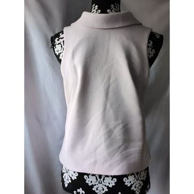 White House Black Market Lilac Purple Zip Front Portrait Collar Vest Top Sz 4 - Thumbnail 2