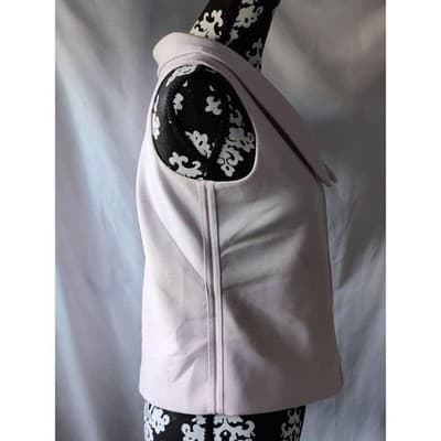 White House Black Market Lilac Purple Zip Front Portrait Collar Vest Top Sz 4 - Thumbnail 8
