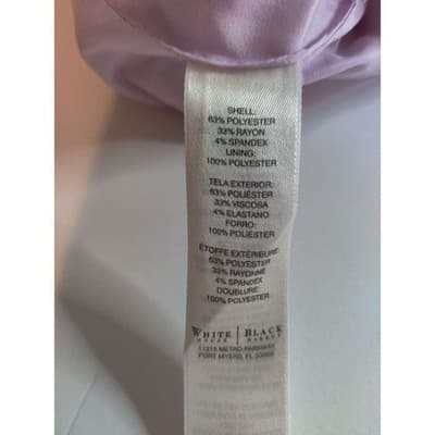 White House Black Market Lilac Purple Zip Front Portrait Collar Vest Top Sz 4 - Thumbnail 4