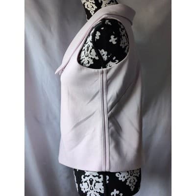 White House Black Market Lilac Purple Zip Front Portrait Collar Vest Top Sz 4 - Thumbnail 9