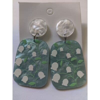 Acrylic Earrings Geometric Plant Earrings Ladies Flower Flower Earrings - Image 1