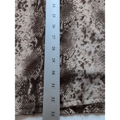 Auditions Fashion Brown Snakeskin Print Balloon Sleeve Shift Dress Mens M - Thumbnail 7