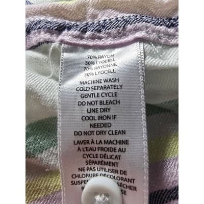 Beachlunchlounge Striped Button Up Shirt Pastel Rayon Lyocell LTT1134 Mens - Thumbnail 4