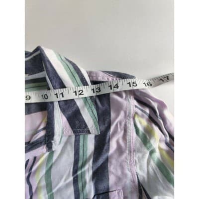 Beachlunchlounge Striped Button Up Shirt Pastel Rayon Lyocell LTT1134 Mens - Thumbnail 6