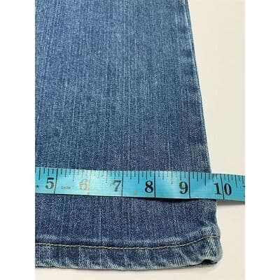 Lee Women's Bootcut Stretch Jeans Blue Medium Wash Mid Rise 12 Short - Thumbnail 5