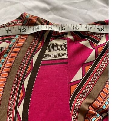 CHICO'S Women's 1 Geometric Print Bell-Sleeve Blouse Multicolor Casual - Thumbnail 9