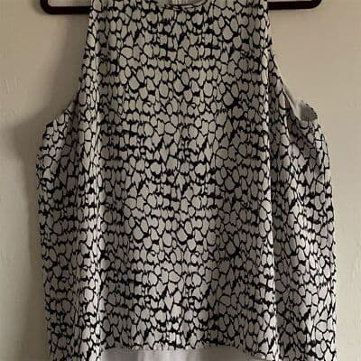 Dalia Women's XL Black Sleeveless Scoop Neck Tank Blouse Casual Summer - Thumbnail 4