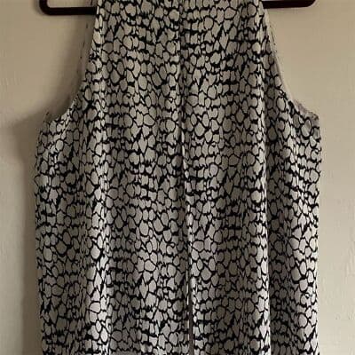 Dalia Women's XL Black Sleeveless Scoop Neck Tank Blouse Casual Summer - Thumbnail 2