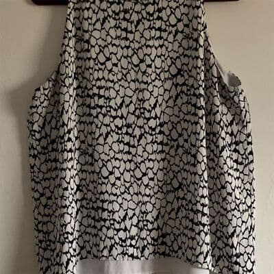 Dalia Women's XL Black Sleeveless Scoop Neck Tank Blouse Casual Summer - Image 1