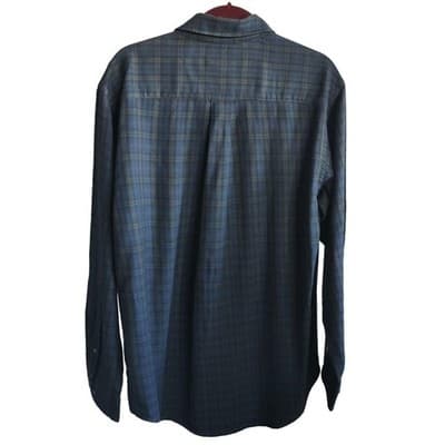 Banana Republic Mens Plaid Button Front Shirt Long Sleeve Cotton Blend Size S - Thumbnail 2