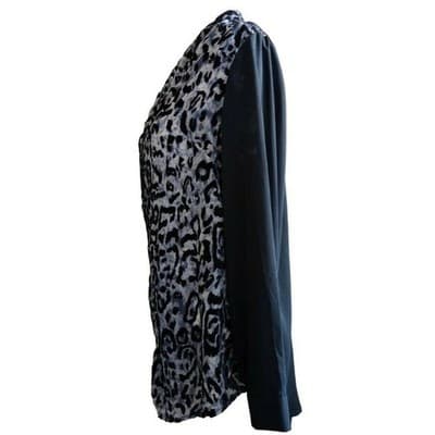 Lane Bryant Women Plus Blouse Leopard Print Zipper Long Sleeve Size14/16 NWT - Thumbnail 4