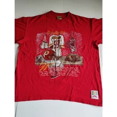 Vintage Washington Redskins NFL Football Graphic T Shirt XL Nutmeg Athletic USA - Image 1