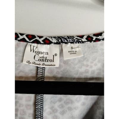 NWT Women With Control By Renee Greenstein Stretch Dress Animal Print Small - Thumbnail 3