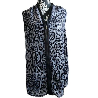 Lane Bryant Women Plus Blouse Leopard Print Zipper Long Sleeve Size14/16 NWT - Thumbnail 3