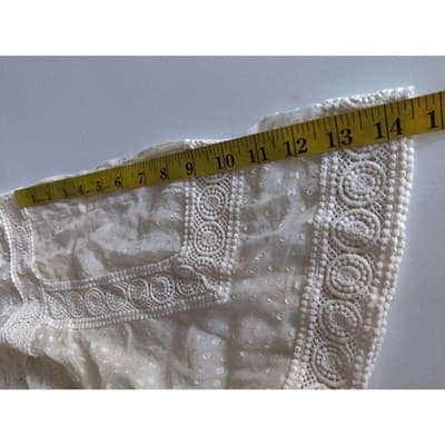 Anthropologie Meadow Rue Off White Mesh Lace Tunic Top Small - Thumbnail 6