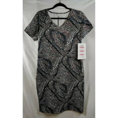 NWT Women With Control By Renee Greenstein Stretch Dress Animal Print Small - Image 1