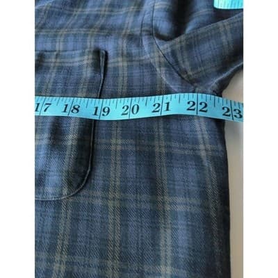 Banana Republic Mens Plaid Button Front Shirt Long Sleeve Cotton Blend Size S - Thumbnail 6