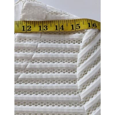 P Luca Milano Zip Mesh White Long Sleeve Jacket Top Sz Medium - Thumbnail 8