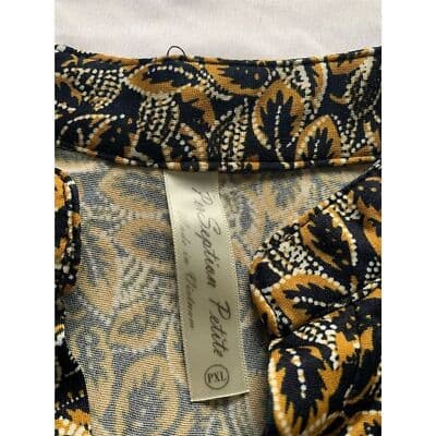 Per Seption Petite Women's PXL Floral Short Sleeve Blouse V-Neck Multicolorn - Thumbnail 10