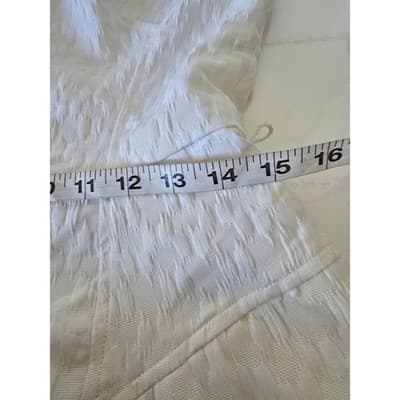 White House Black Market Womens White Fit and Flare Dress 8 - Thumbnail 7