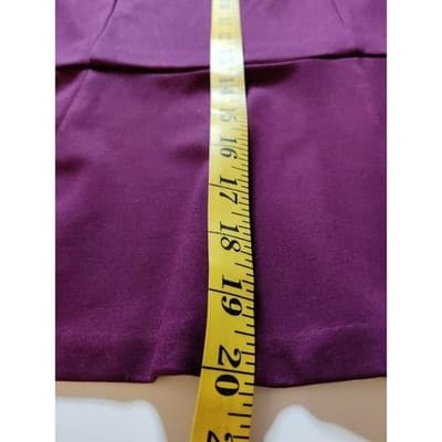 White House Black Market Womens Scoop Neck Short Sleeve Top Blouse Plum Size 4 - Thumbnail 9