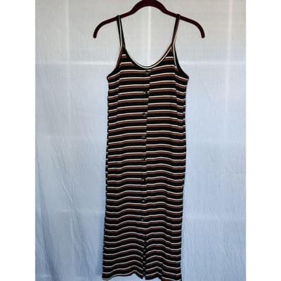 Dont Ask Why Womens Black Stretch Lined Button Down Strappy A Line Dress Size 0/ - Thumbnail 8