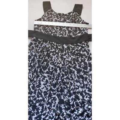AB Studio Women's Sleeveless Dress Black/White Size M - Thumbnail 8