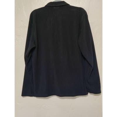 The North Face Men's 1/4 Zip Sweater Size Medium Black Fleece Pullover - Thumbnail 2