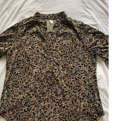 Per Seption Petite Women's PXL Floral Short Sleeve Blouse V-Neck Multicolorn - Thumbnail 5