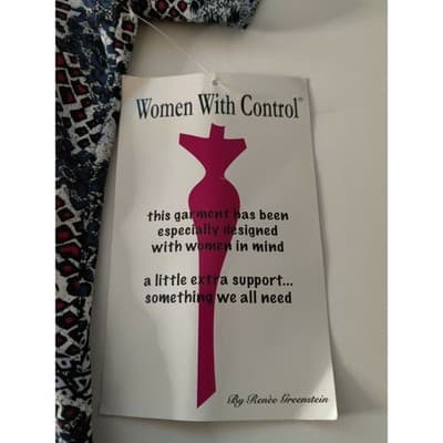 NWT Women With Control By Renee Greenstein Stretch Dress Animal Print Small - Thumbnail 6