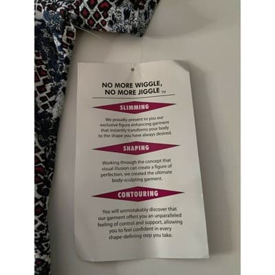 NWT Women With Control By Renee Greenstein Stretch Dress Animal Print Small - Thumbnail 5