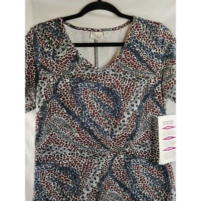 NWT Women With Control By Renee Greenstein Stretch Dress Animal Print Small - Thumbnail 2