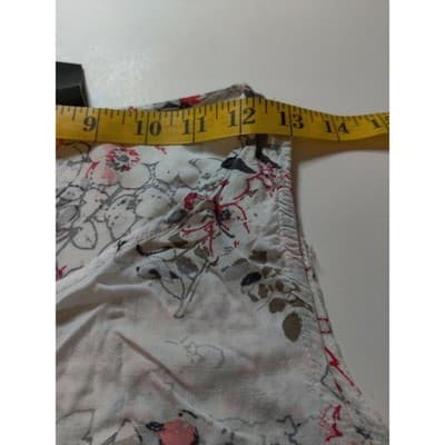 DKNY Jeans Womens Sleeveless V-Neck Floral Print Tank Top Blouse Size L - Thumbnail 7