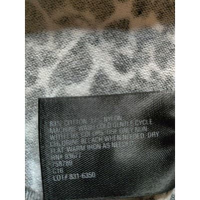 East 5th V-Neck Floral Print Long Sleeve Top Button Up Black White Size Medium - Thumbnail 10