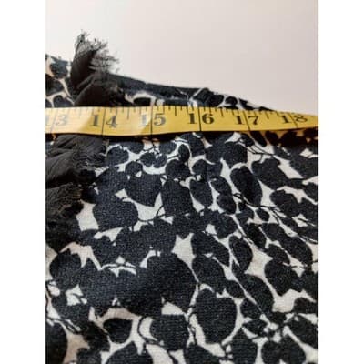 East 5th V-Neck Floral Print Long Sleeve Top Button Up Black White Size Medium - Thumbnail 6