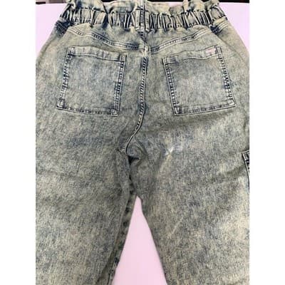 Women's Anne Klein Y2K Paperbag Crop Cargo Jeans Women's Sz 14 Retro Acid Wash - Thumbnail 12
