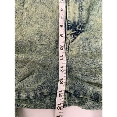 Women's Anne Klein Y2K Paperbag Crop Cargo Jeans Women's Sz 14 Retro Acid Wash - Thumbnail 4