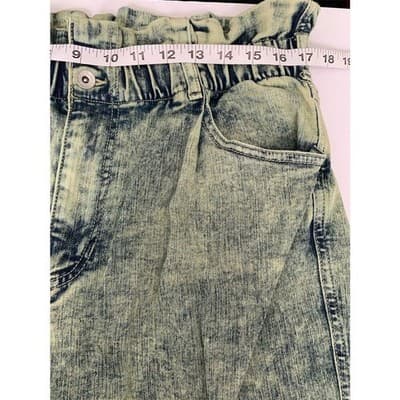 Women's Anne Klein Y2K Paperbag Crop Cargo Jeans Women's Sz 14 Retro Acid Wash - Thumbnail 6