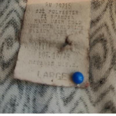 Michael Taylor Apparel Black White Geometric Print V Neck Ruched Sheath Dress L - Thumbnail 7