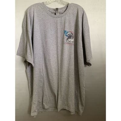 Living In The New World With An Old Soul T-Shirt 3XL Gray Patriotic Eagle - Image 1